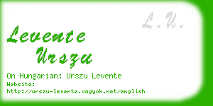 levente urszu business card